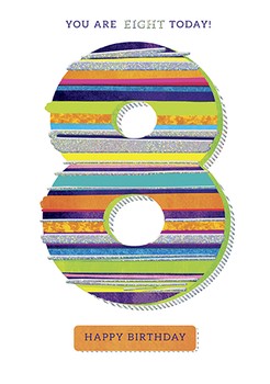 Paper Rose - Age 8 Card - PBP114