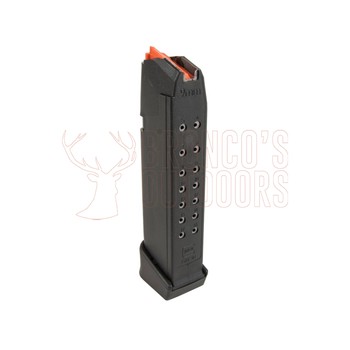 Glock 17 Magazine 17 Rounds 9mm Orange Follower