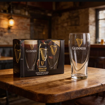 GUINNESS 'EMBOSSED' PINT GLASS GIFT BOX - SET OF 2