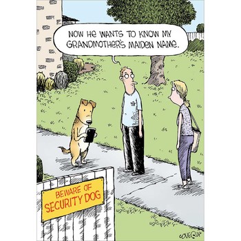 Woodmansterne -K CARDSNGL SPEED BLANK Security Dog-638015