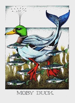 SIMON DREW CARD - MOBY DUCK