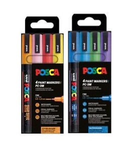 Mitsubishi - Posca 3M Glitter Colours 4 Pack