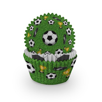FOOTBALL CUPCAKE CASES - PACK OF 75
