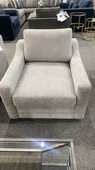 Larissa Fabric Chair, Gray by Abbyson