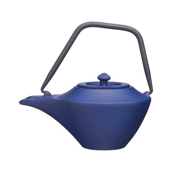 BLUE JAPANESE CAST IRON 400ML INFUSER TEAPOT