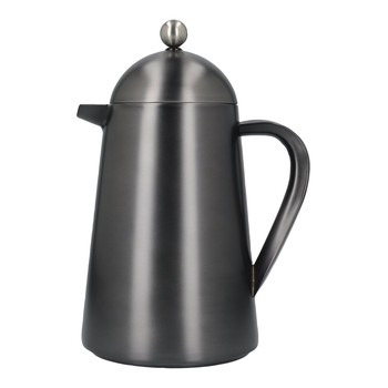 GUN METAL DOUBLE WALLED 8 CUP JUG CAFETIERE