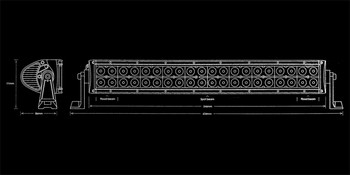 Night Saber Curved Light Bar 546mm 9600 Lumens