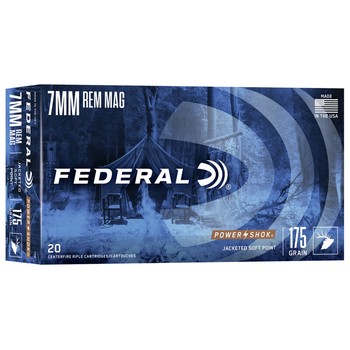 Federal Power Shok Soft Point 7mm Rem Mag 175gr