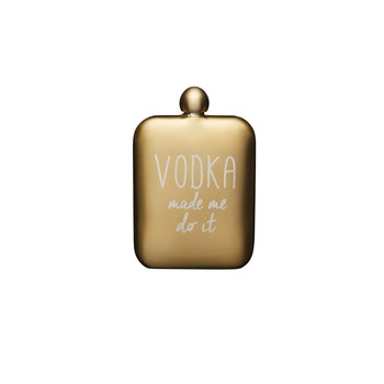 GOLD STAINLESS STEEL HIP FLASK