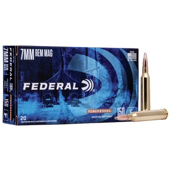 Federal Power Shok Soft Point 7mm Rem Mag 150gr