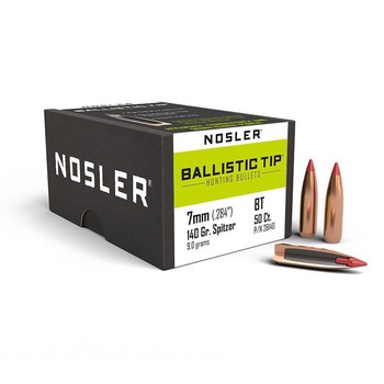 Nosler Ballistic Tip Hunting 7mm .284" 140gr Projectiles x50