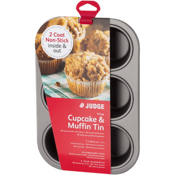 MUFFIN PAN 6 HOLE NON STICK - JUDGE