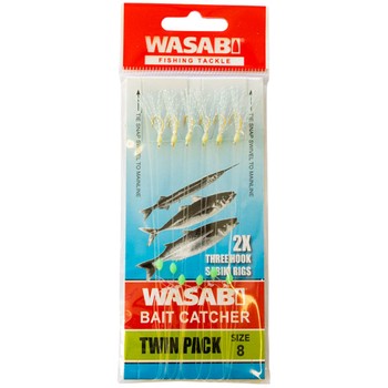 Wasabi Sabiki Twin Pack 2x 3 Hooks Rig