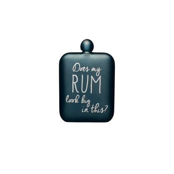 BLUE STAINLESS STEEL HIP FLASK
