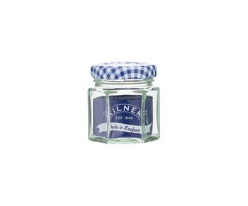 BLUE TWIST TOP MINI HEXAGONAL JAR