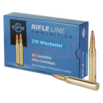 PPU Rifle Line Ammunition .270 SP 130gr