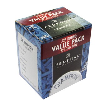 Federal 22LR Value Pack 36gr Copper Plated HP 525 Rounds