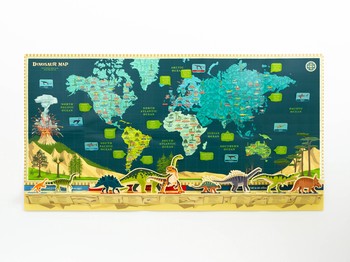 Clockwork Soldier - Dinosaur Timeline & World Map - DIN-22-MAP
