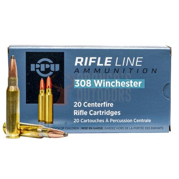 PPU Rifle Line Ammunition .308 SP 180gr