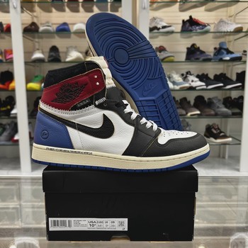 Air Jordan 1 Retro High Original SP Fragment  x Union LA Varsity Red Sport Royal Blue • Pre-Owned [8359] - view 9