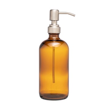 &AGAIN AMBER GLASS PUMP BOTTLE- 500ML
