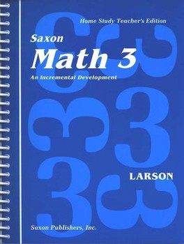 SAXON MATH 3 HOME STUDY TEACHER'S EDITION