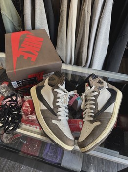 Air Jordan 1 Retro High Original SP Travis Scott Mocha • Pre-Owned [5131] - view 2