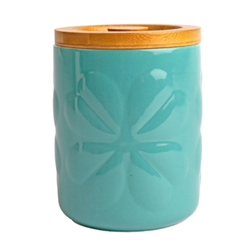 CARNABY CERAMIC JAR - TEAL