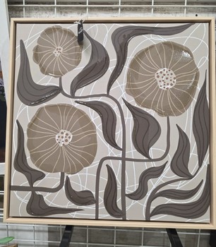 Wood Gallery Framed Canvas - Hand Painted Floral