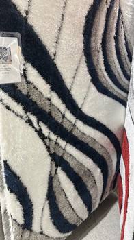 5D shaggy Rug 6418 5x8 navy