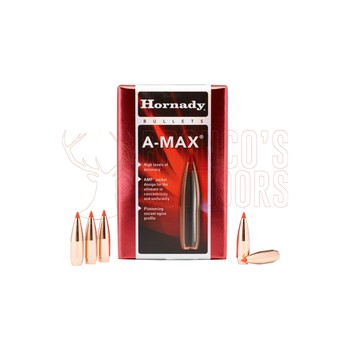 Hornady 30Cal .308Dia 168Gr A-Max Projectiles x 100