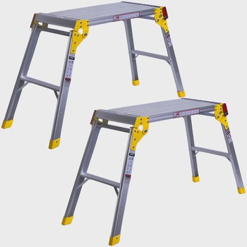 Excel 700 x 300mm Heavy Duty Multi Purpose Platform Work Bench Folding Hop Up Pack of 2