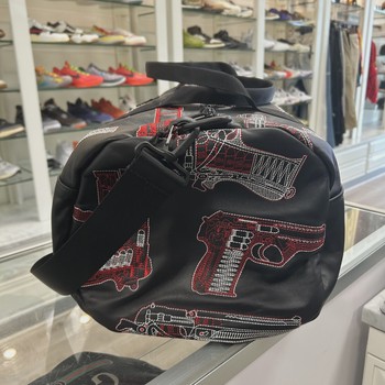 Supreme Guns Embroidered Leather Duffle Bag Black • Pre-Owned [6661] - view 4
