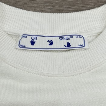 Off-White Bolt Arrow Slim Crewneck 'White/Green' - New - view 5
