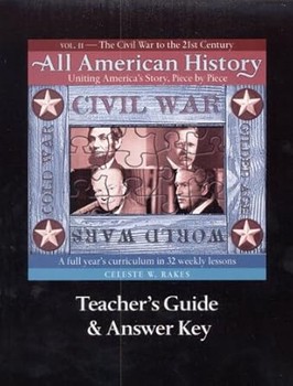 All American History Teacher's Guide and Answer Key Volume 2