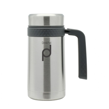 INSULATED TRAVEL MUG 450ML - STAINLESS STEEL FINISH
