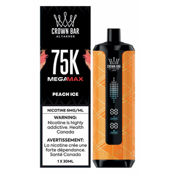 Al Fakher Crown Bar Mega Max 75K - Peach Ice