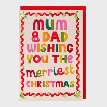 Raspberry Blossom - Mum & Dad Wishing you the Merriest Christmas - JOF11