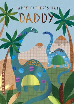 Ling Design - Dinosaurs with Palm Trees & Volcanoes Fathers Day -FGHB0185