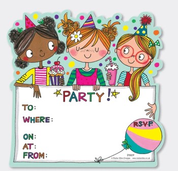 Rachel Ellen - Die Cut Social Stationery - Party Invitations 8 Pack