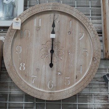 23" Wood Round Clock