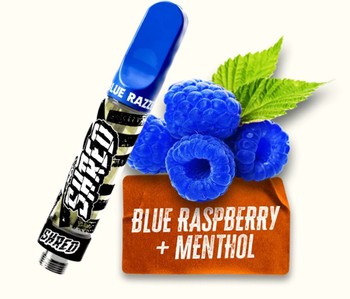 Shred Blue Razzberry Ice (Vape Cart) / 1.1g / Prefilled Vape Cartridge / Sativa