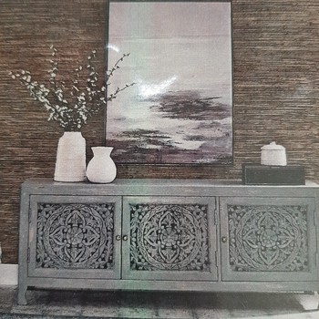 Marisol 65â€ accent TV console Grey