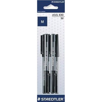 Staedtler Stick 430 Medium Ballpoint 6 Black