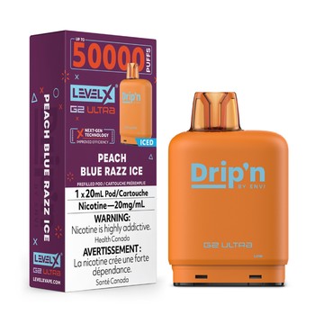 Level X Drip'n G2 Ultra 50K Pod - Peach Blue Razz Ice