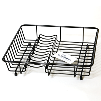SQUARE DISH DRAINER -  BLACK
