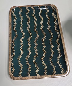 Enameled Green Platter/Large