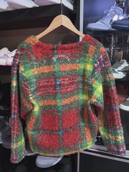 Pleasures Multi Color Plaid Cardigan size M • Pre-Owned [7519] - view 2