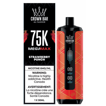 Al Fakher Crown Bar Mega Max 75K - Strawberry Punch