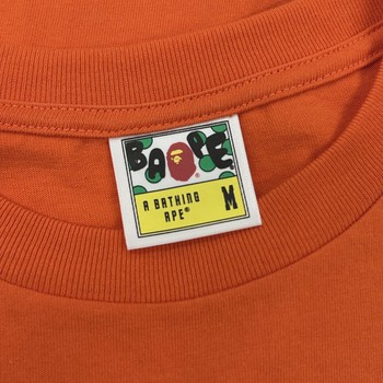 SS23 BAPE Brush College Tee Orange • Brand New [7914] - view 3